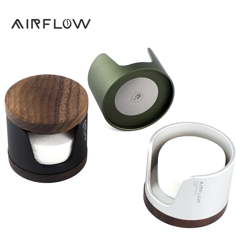 AIRFLOW café café filtre papier boîte de rangement 51/53/58mm rond filtre porte-papier moka Pot filt