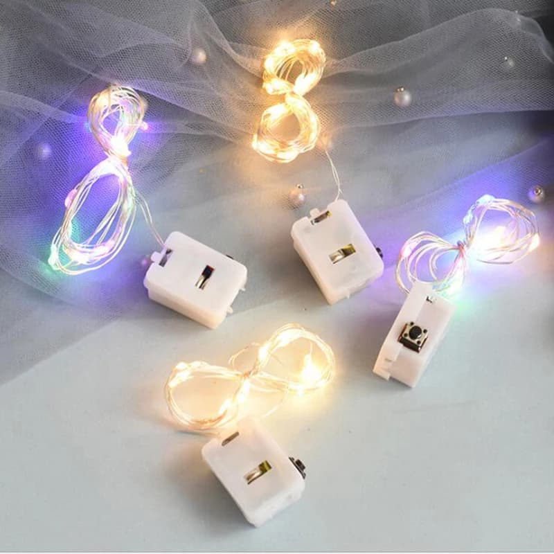 10/5 pièces guirlande lumineuse LED 3 modes alimenté par batterie guirlande lumineuse pour la maison