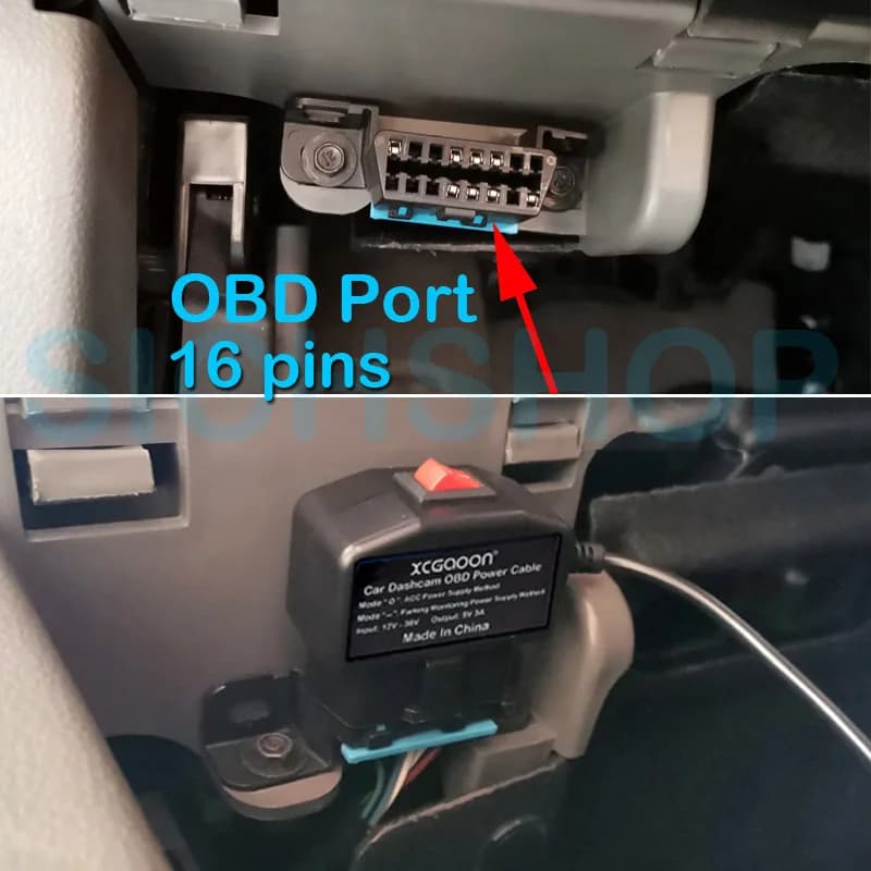 XCGaoon – Kit de voiture 24h, câble de chargement 5V 3A avec Port Mini micro USB, pour XiaoMi 70Mai 