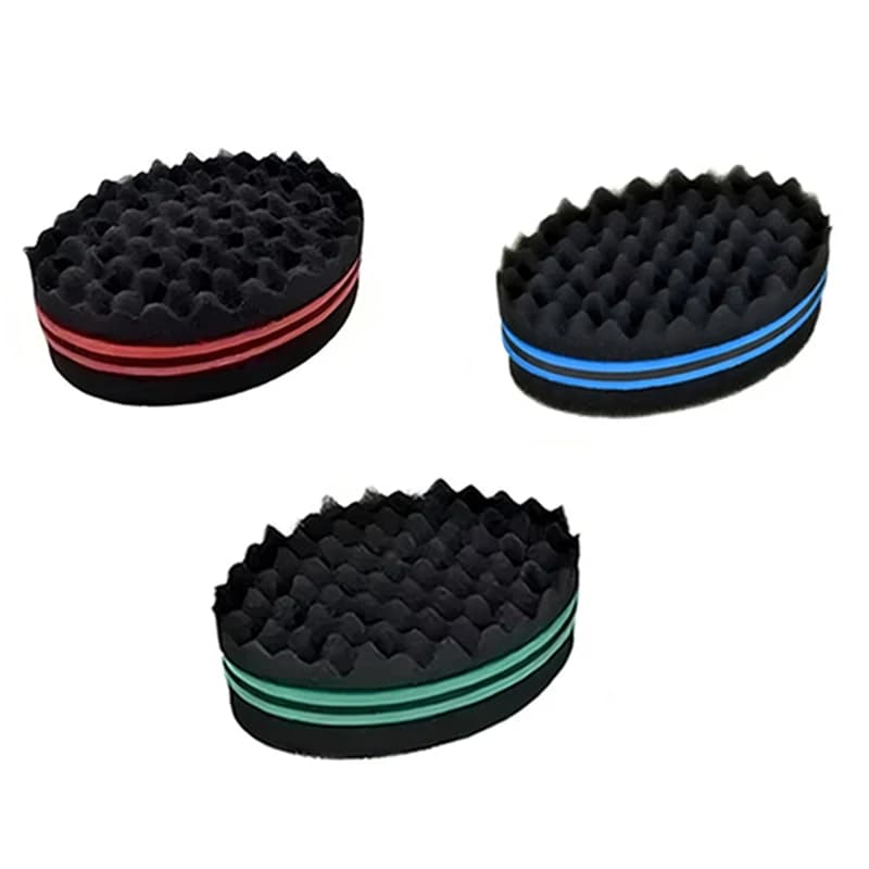 Ensemble de 2 pièces de longues broches en acier inoxydable, peigne à cheveux Afro, éponge à friser,
