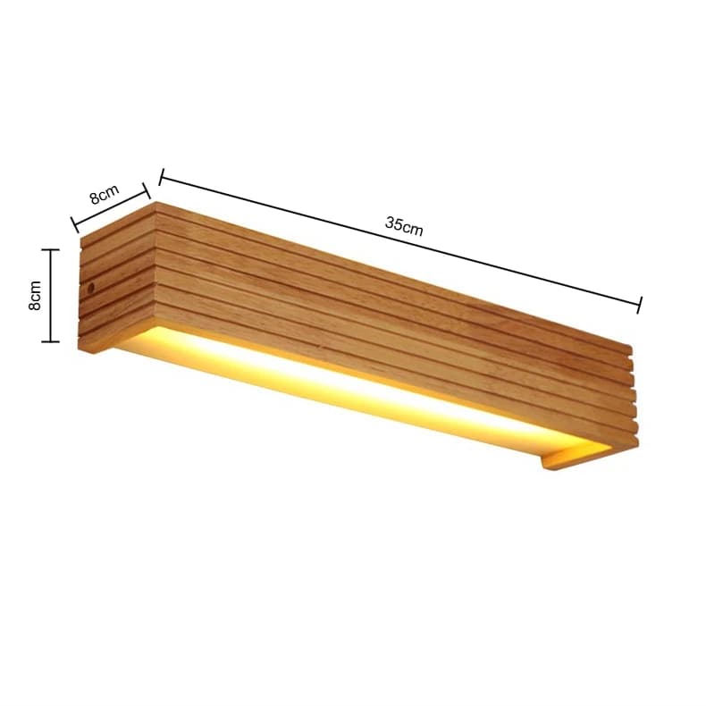Lampes murales modernes pour miroir de salle de bain, style nordique en bois massif, éclairage linéa
