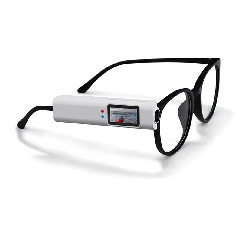 Lunettes de caméra 2.7K, caméra montée sur la tête, caméscope vidéo WiFi pour moto portable 110 ° Ob