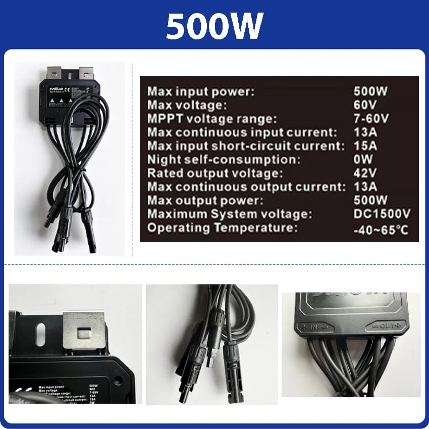 Optimiseur de puissance photovoltaïque MPPT 500W 800W pour panneaux solaires, régulateur de tension,