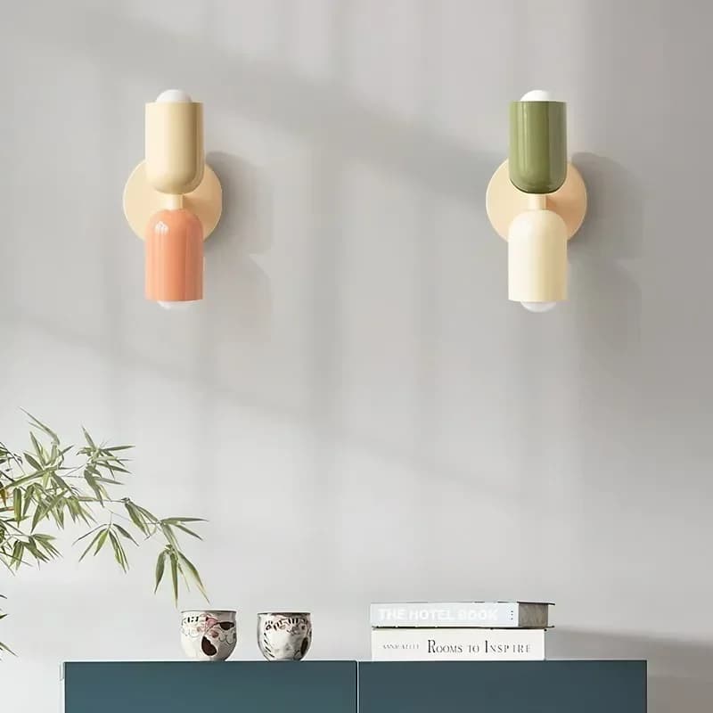 Lampes murales nordiques à double tête pour salon, lampes minimalistes modernes pour chambre à couch