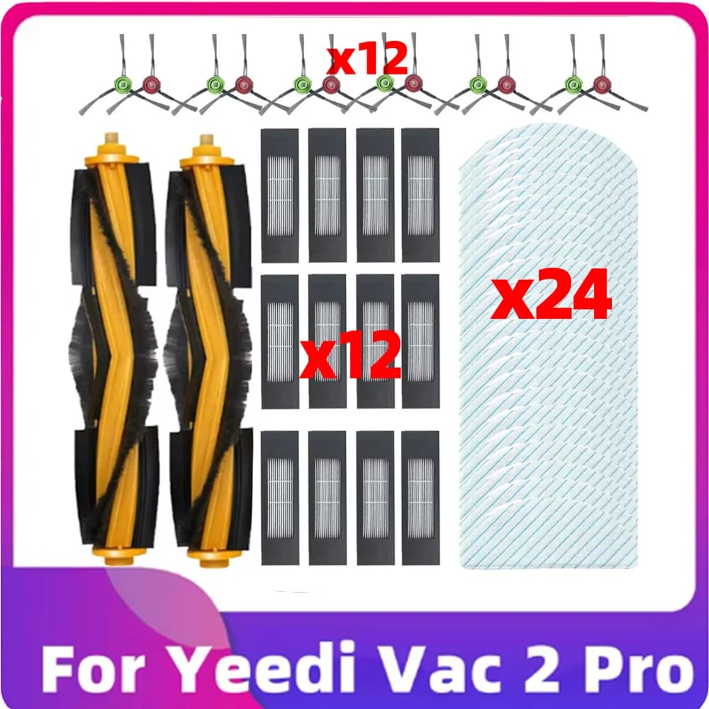 Compatible avec Yeedi Vac 2 Pro / Vac Station K781+ / Vac Hybrid / Vac 2 / Vac Max Brosse latérale p
