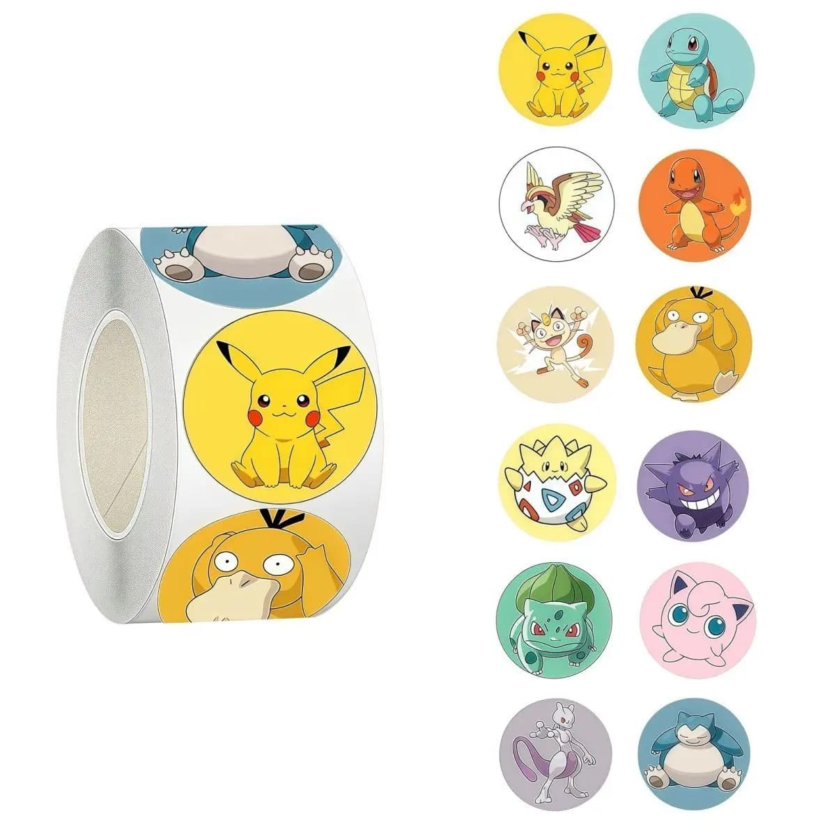 500 pièces/rouleau mignon Pokemon Pikachu dessin animé autocollants de scellage décoration bricolage