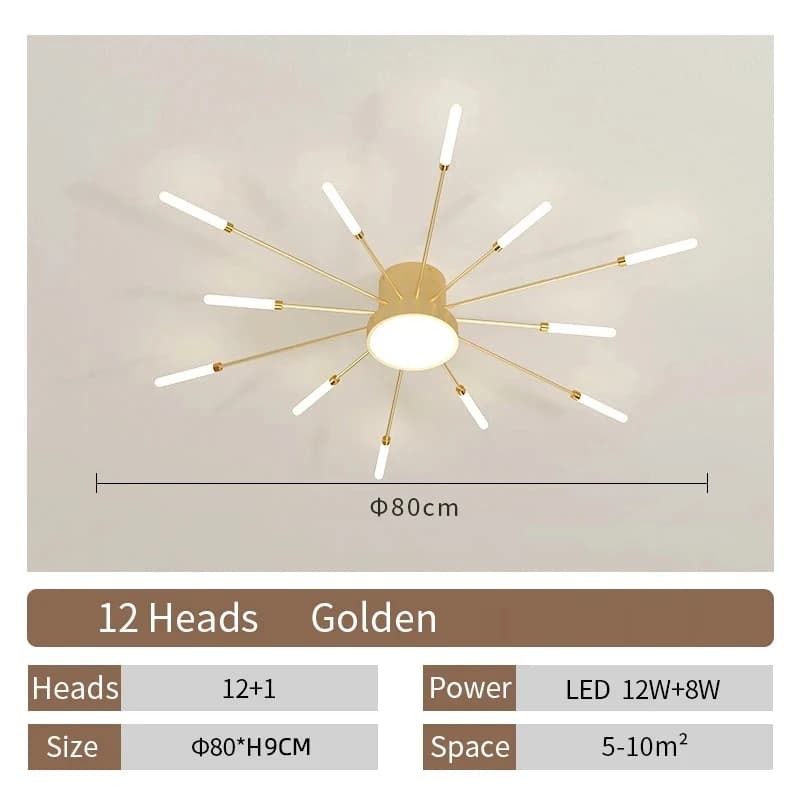 Plafonnier LED design moderne, luminaire décoratif d'intérieur, idéal pour un salon, une salle à man