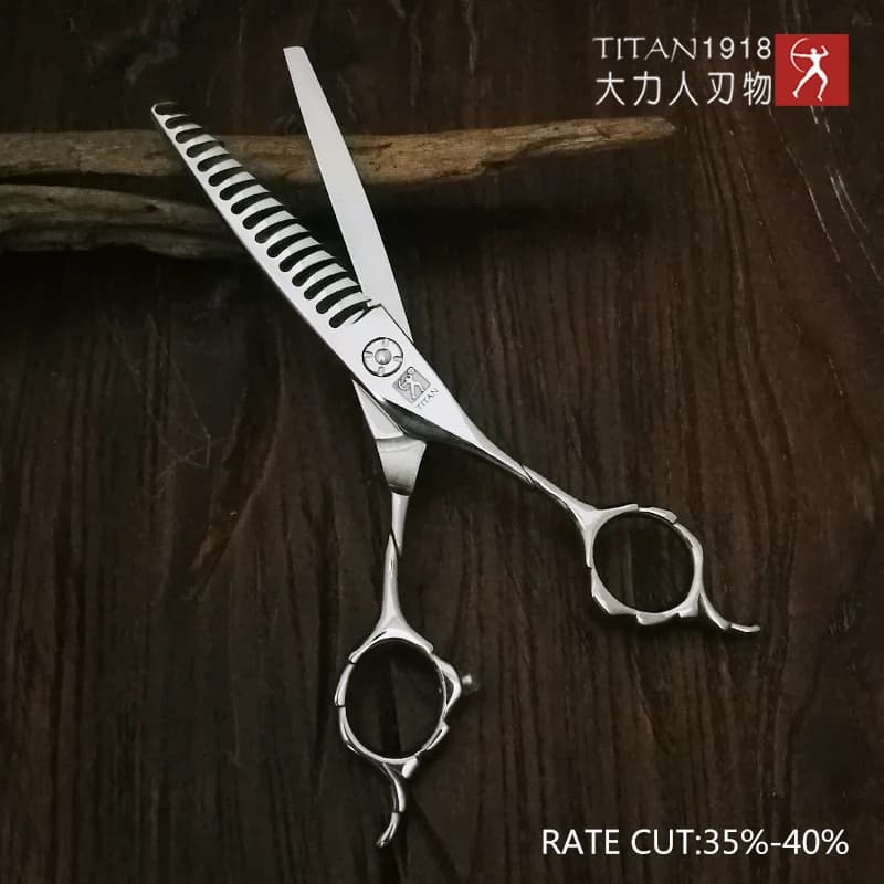 Ciseaux de coiffure professionnels Titan, ciseaux à effiler, ciseaux de salon, ciseaux de barbier
