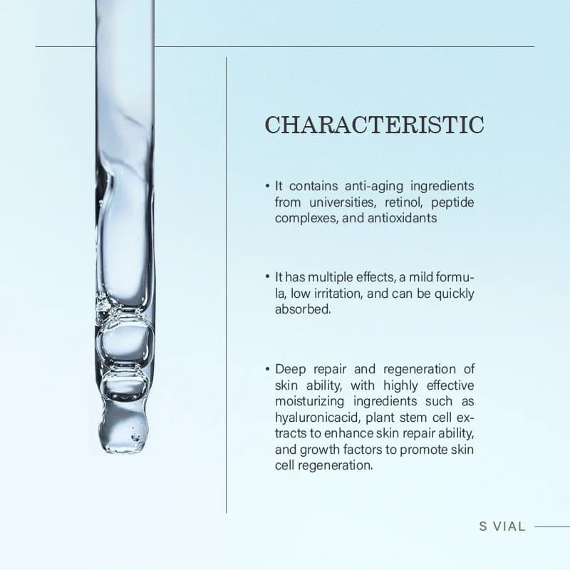 5 flacons de 10 ml de solution rajeunissante pour le visage, hydratante, réparatrice, éclaircissante