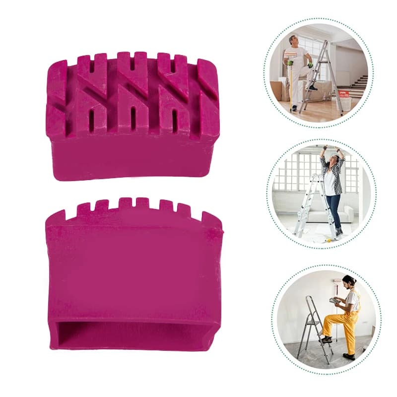 Couvre-pieds d'échelle pliants coordonnants, coussinets en caoutchouc, 1 pièce