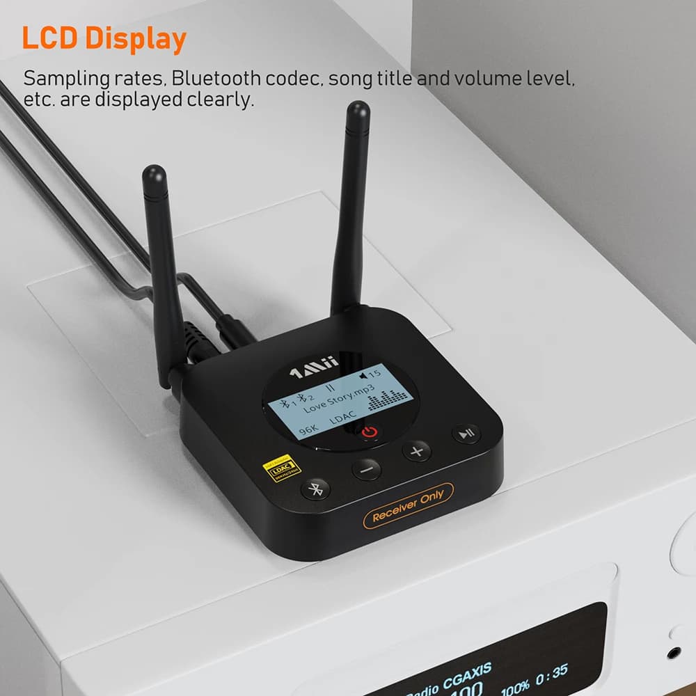 1Mii B06Pro+ – récepteur Bluetooth 5.1, adaptateur HiFi Audio aptX LL HD 3.5mm Aux LDAC pour télévis