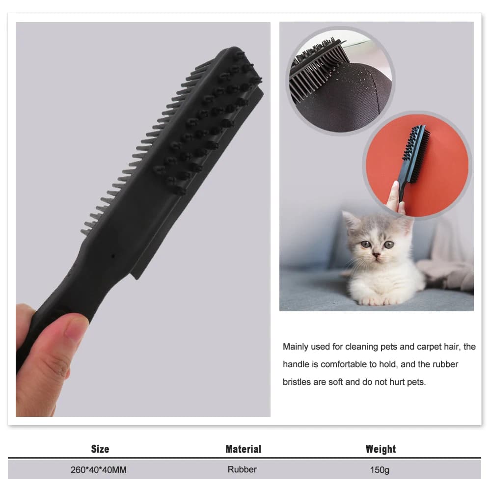 Brosse professionnelle multifonction en caoutchouc pour animaux de compagnie, poils doux, toilettage