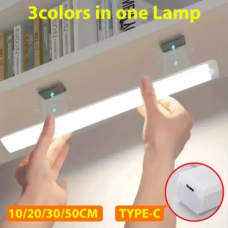 LED détecteur de mouvement lumière sans fil LED veilleuse Type C lumière Rechargeable armoire armoir