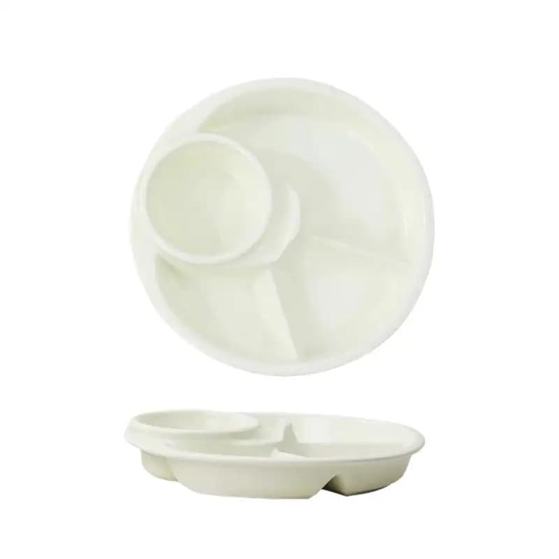Assiette ronde à salade de fruits, plateau à tremper pour petit déjeuner, plats alimentaires, gâteau