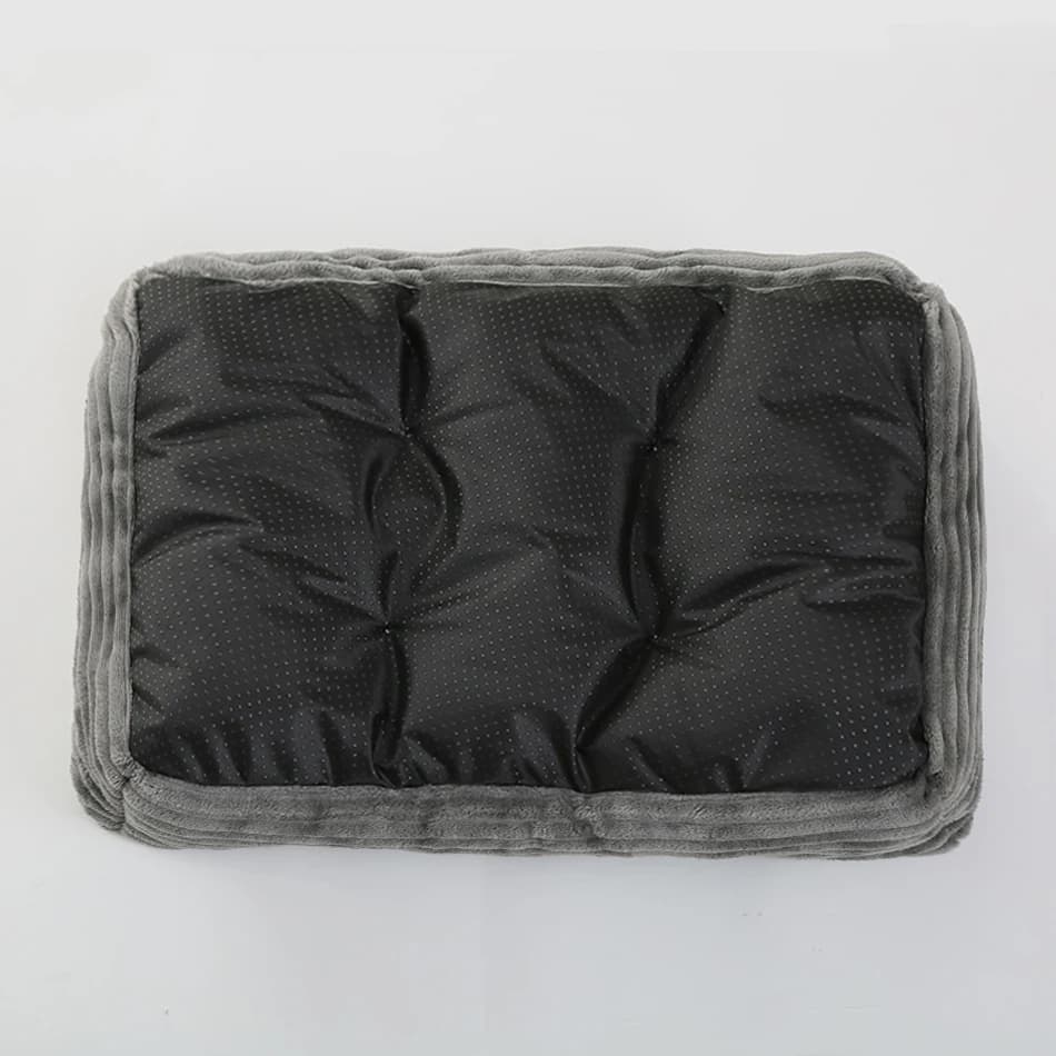 Lit pour chien et chat, niche carrée en peluche, canapé-lit pour chien de taille moyenne et petite, 