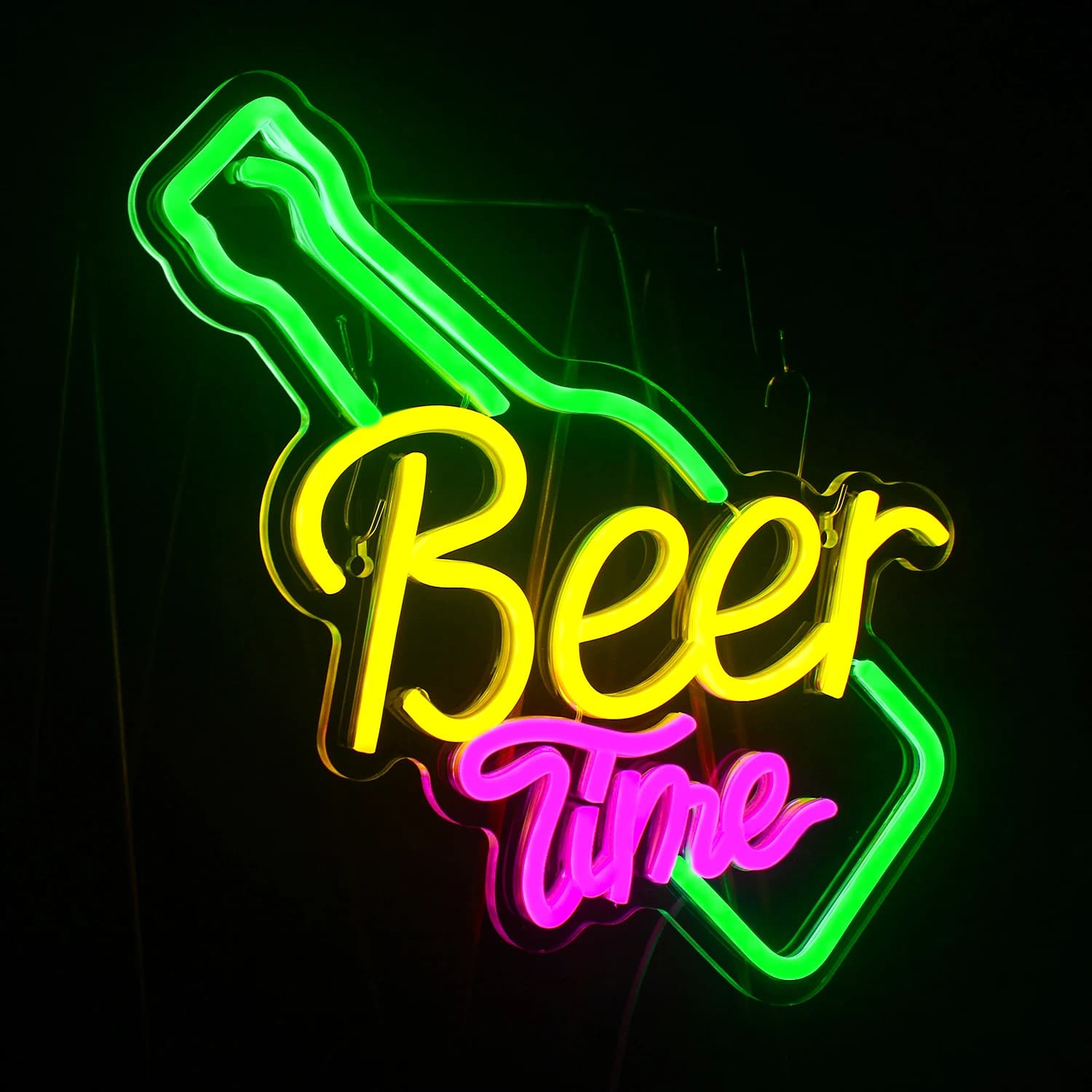 Enseigne au néon LED, heure de la bière, boutique, bar, restaurant, hôtel, lumière décorative, chamb