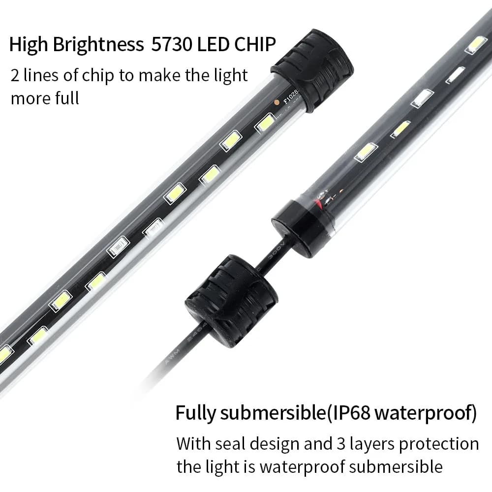 90-260V lumière d'aquarium LED étanche Aquarium pince lumière sous-marine décor éclairage lampe Subm