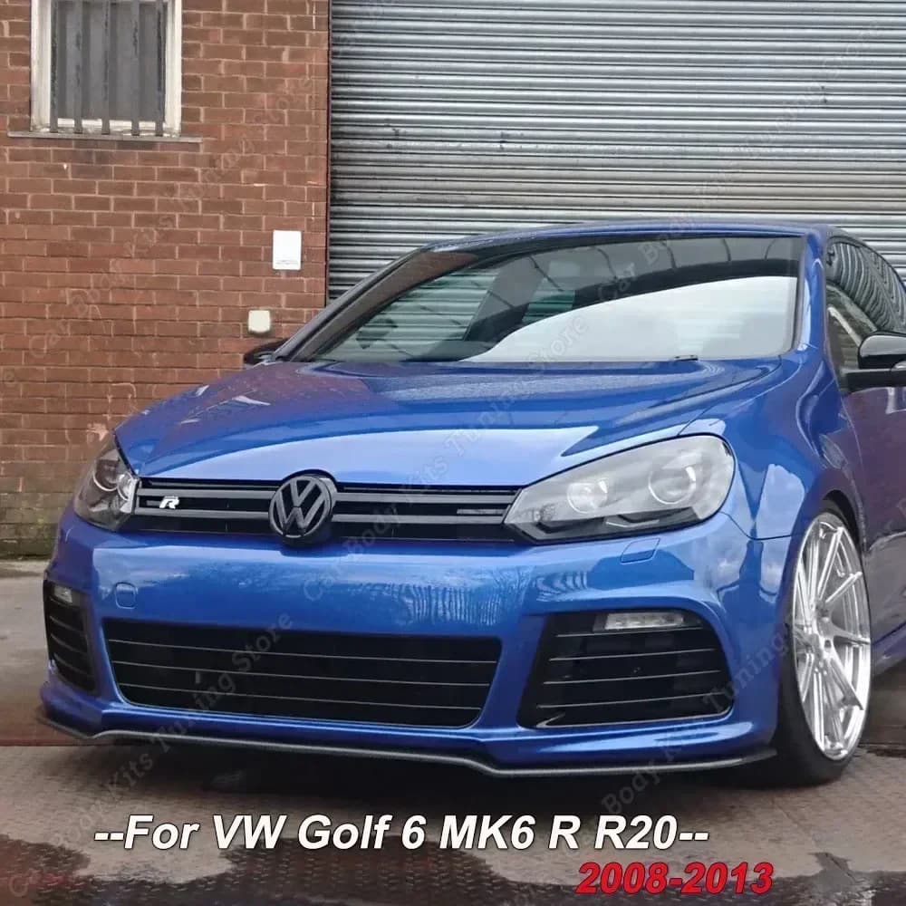 Pour Volkswagen Golf 6 MK6 R R20 2008-2013 noir brillant ABS voiture pare-chocs avant séparateur lèv