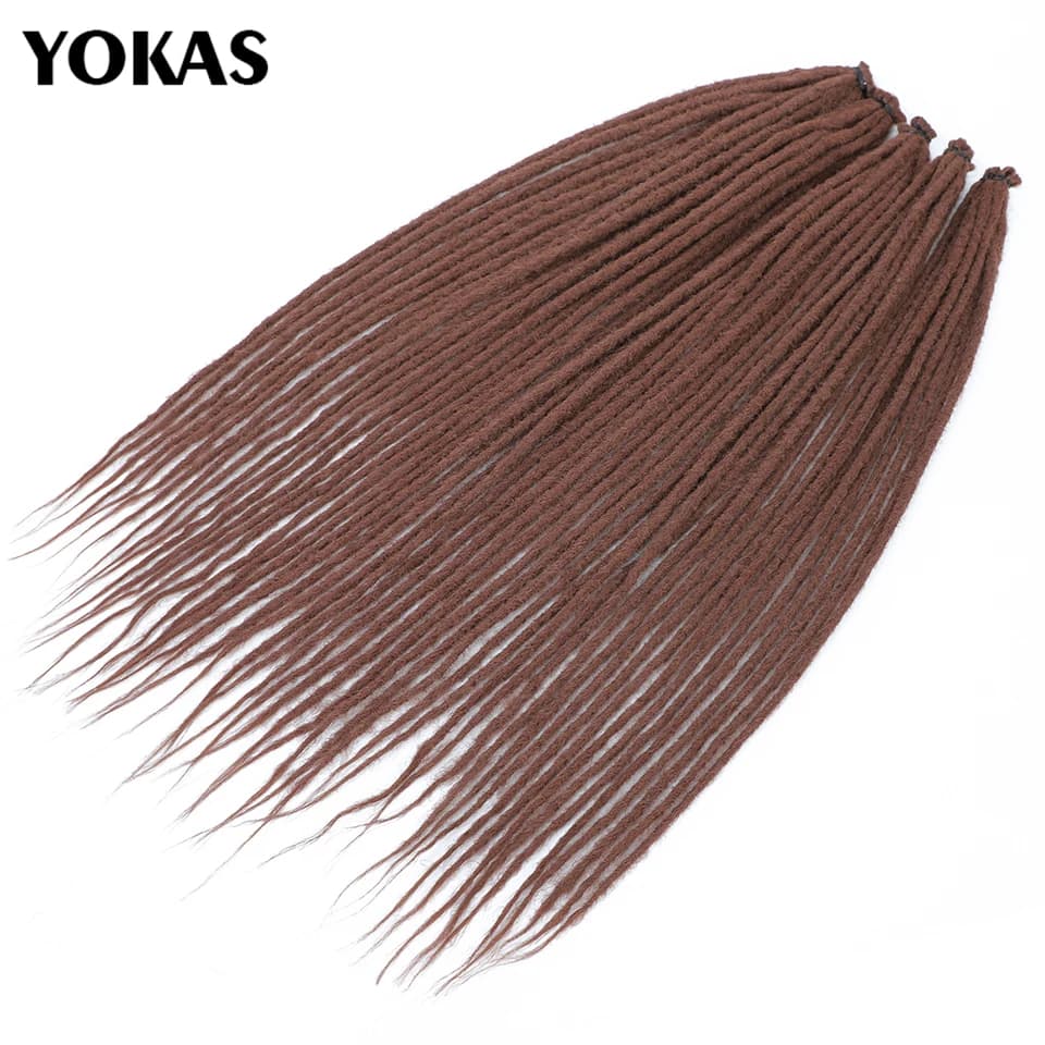 Extensions de Dreadlock synthétiques au Crochet faites à la main, 24 36 pouces, tresses au Crochet p