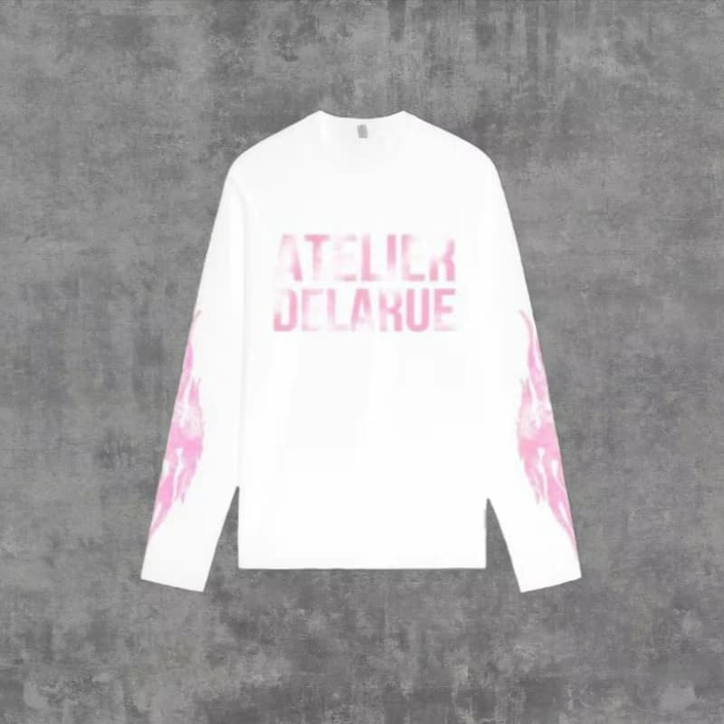 Y2K Harajuku rétro Niche à manches longues imprimé lettre flamme hauts nouvelle mode décontracté con