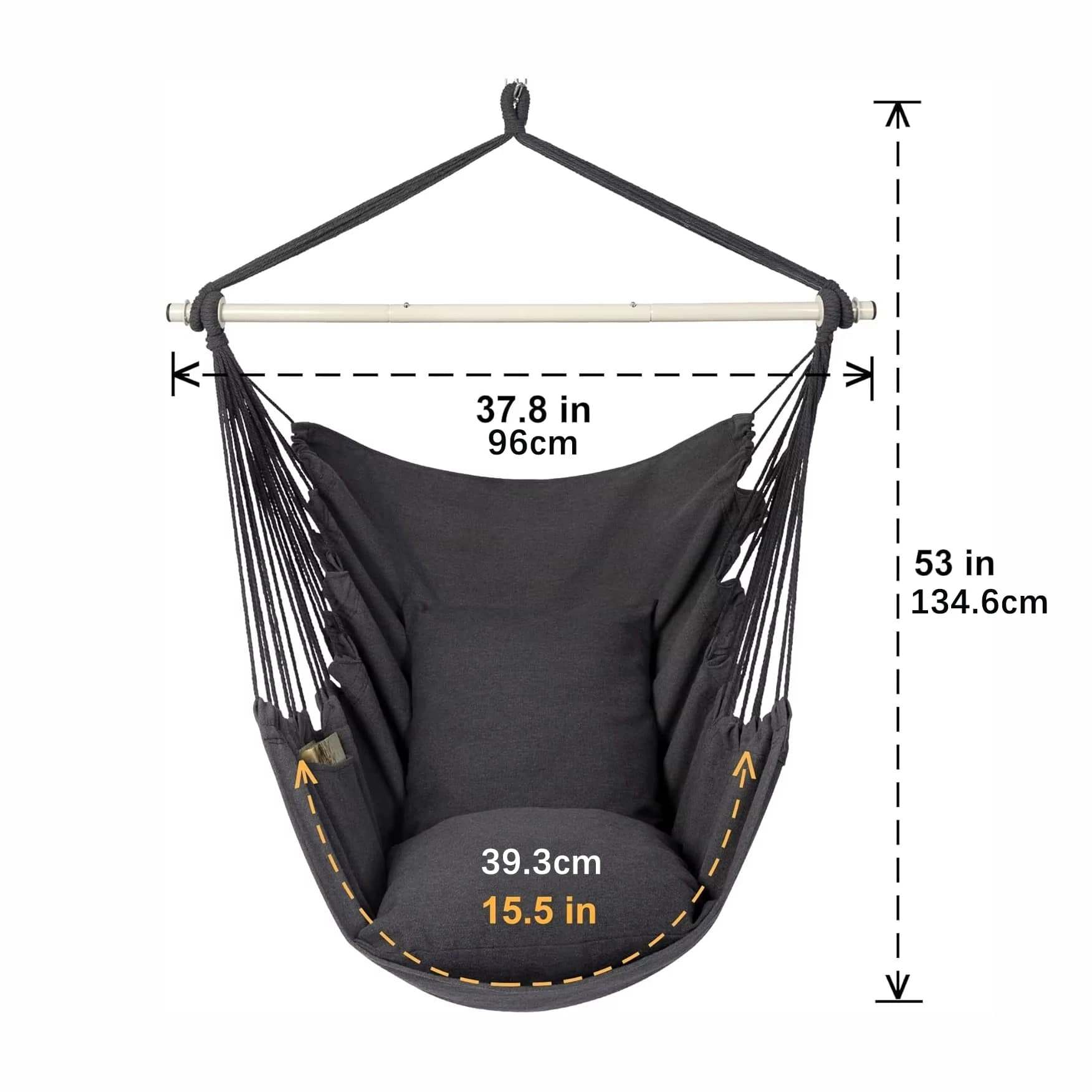 Hamac suspendu Durable, meubles de chambre à coucher, balançoire suspendue, corde en coton pour inté