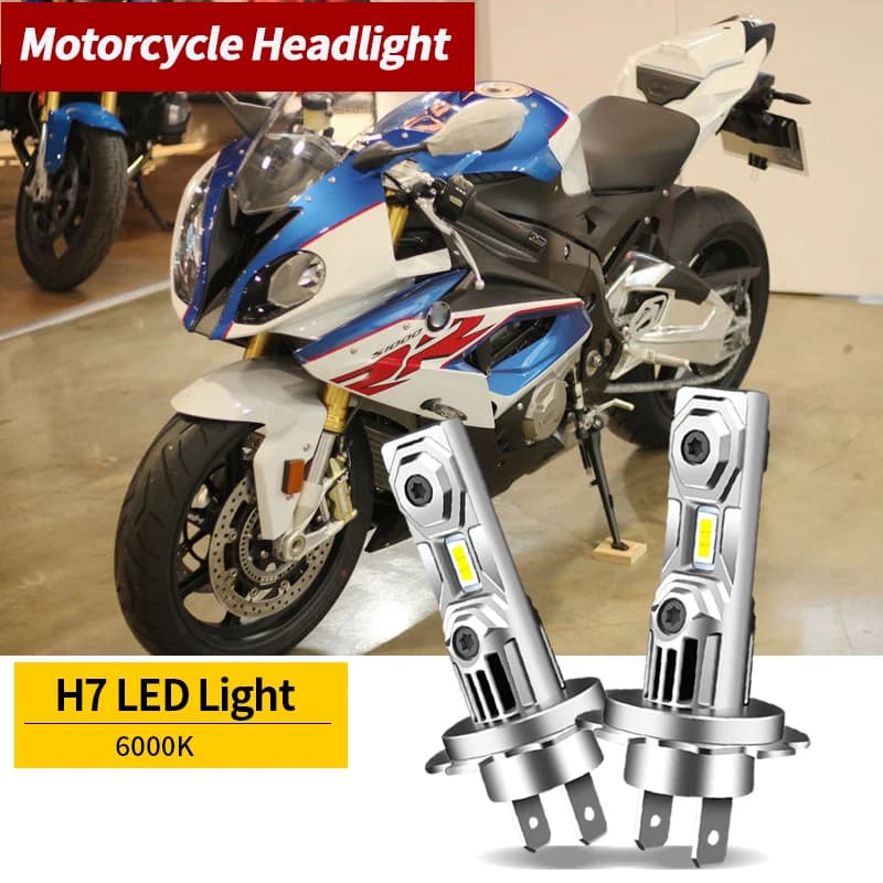 Ampoules LED CSP pour moto, lumière blanche brillante pour sauna, 60W, H7, 6000K, BMW S1000rr 09-18