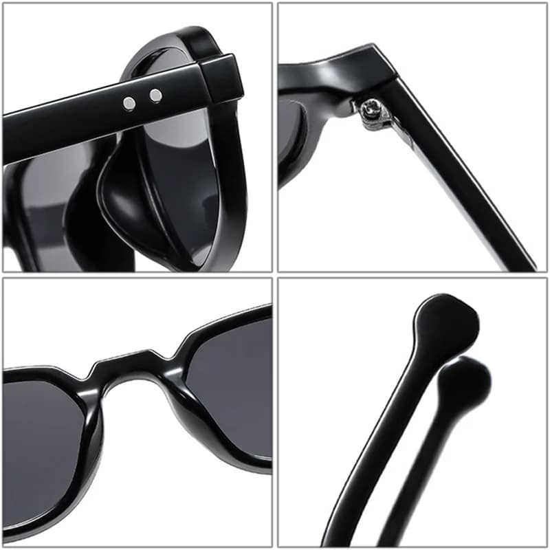 SHAUNA Ins mode populaire petit œil de chat femmes lunettes de soleil rétro clair océan lentille nua