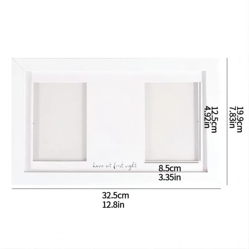 Kit d'argile pour empreintes de mains de bébé, cadre photo souvenir pour nouveau-né avec vitrine pou