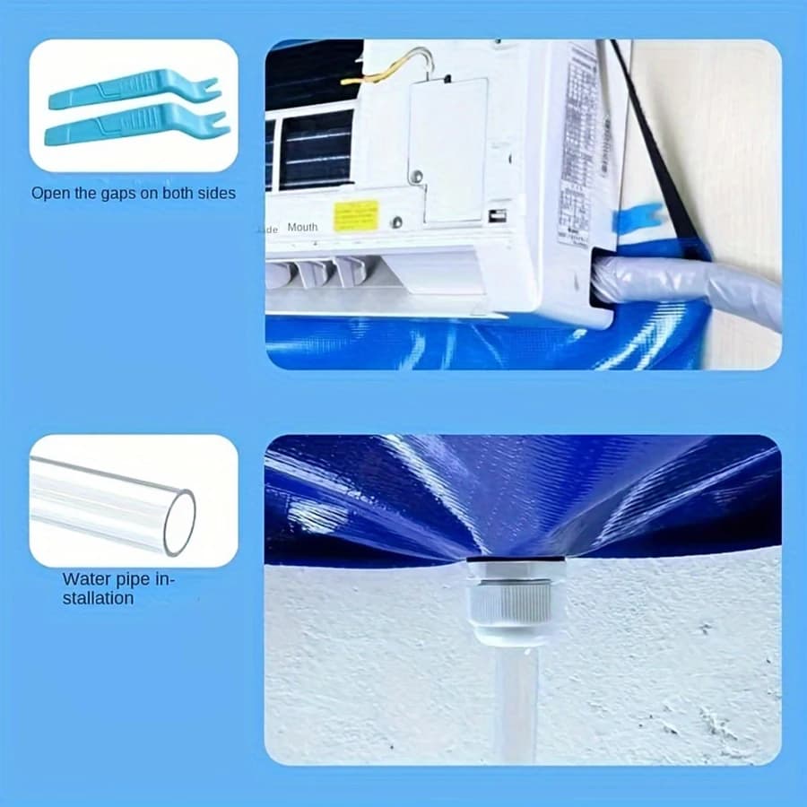 Kit de couvercle de nettoyage de climatiseur, outil de nettoyage, sac de Protection contre la poussi
