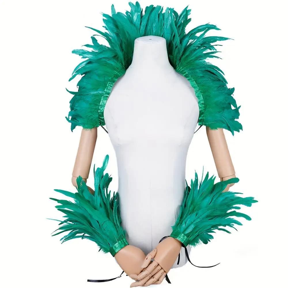 Châle élégant en plumes rouges pour femmes, pour Halloween, Punk, Cosplay, fête Y2K, Style de stylis