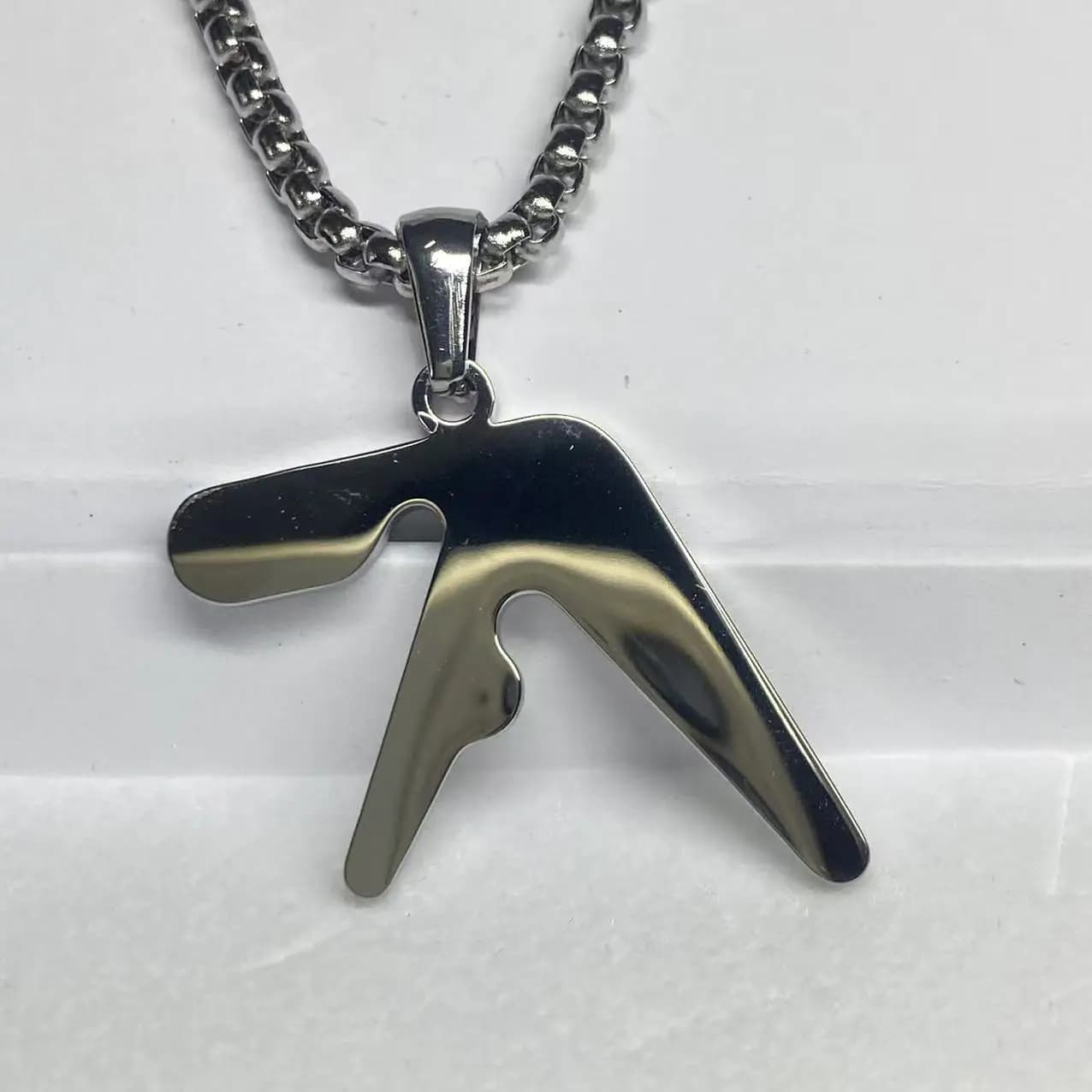 Collier pendentif en acier inoxydable de haute qualité avec logo Aphex – Collier hip-hop tendance po