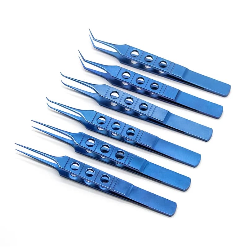 Pince ophtalmique en titane de 11cm, Micro ciseaux, Instruments microchirurgicaux en titane, pince à