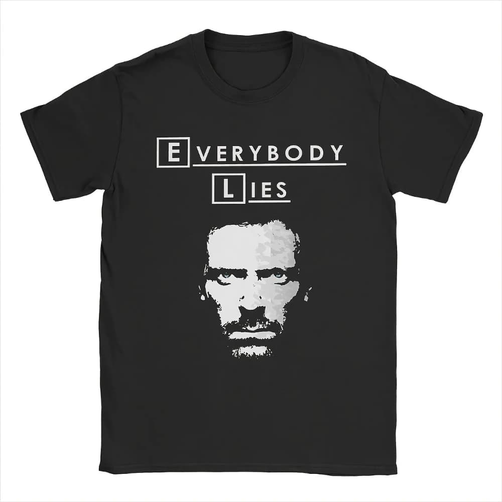 Maison des hommes MD. T-shirt de émission de télévision avec dr. House Medical Chart imprimé texte b