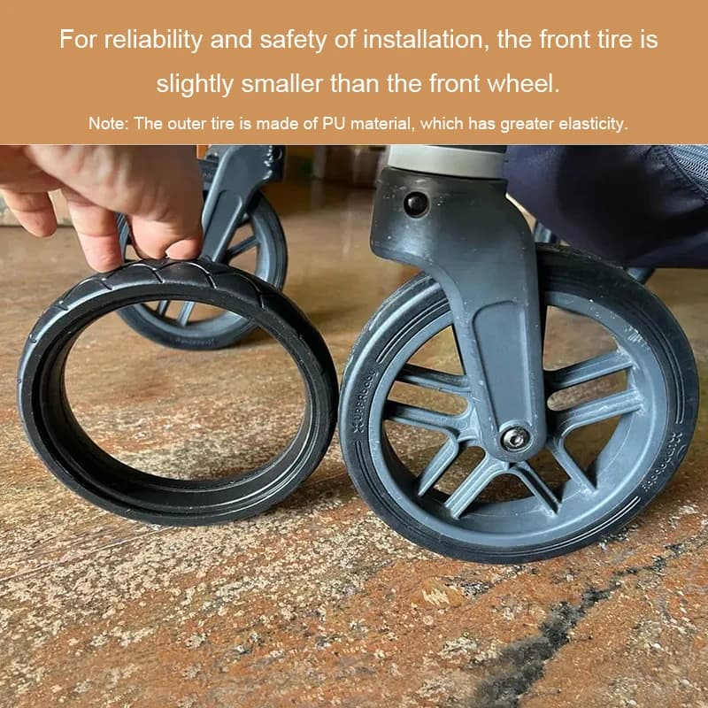 Uppababy-Couverture de roue de poussette sans chambre à air en PU, accessoires compatibles Bumosquit