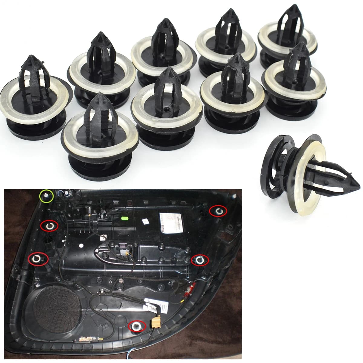 Clips de fixation pour carte de porte intérieure de voiture, 10/20 pièces, 8E 0868243   Pour VW Audi