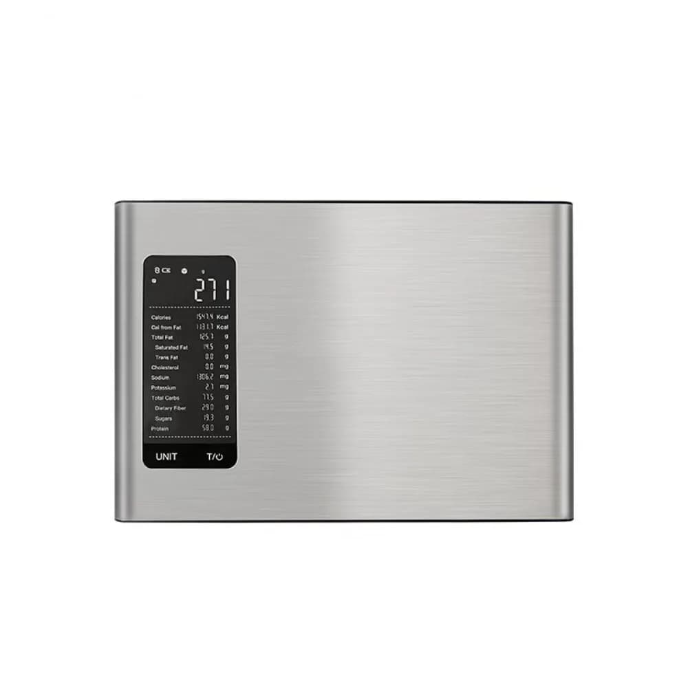 Balance alimentaire intelligente en acier inoxydable avec application gratuite et suivi de 19 nutrim