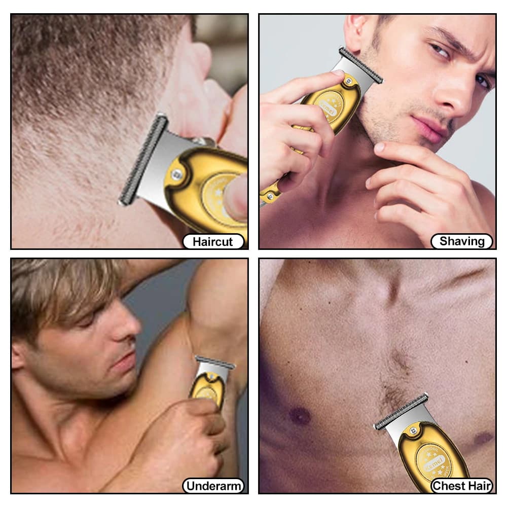 Kemei Tondeuse À Cheveux Pour Hommes En Métal Corps Machine De Coupe De Cheveux Rechargeable Tondeus