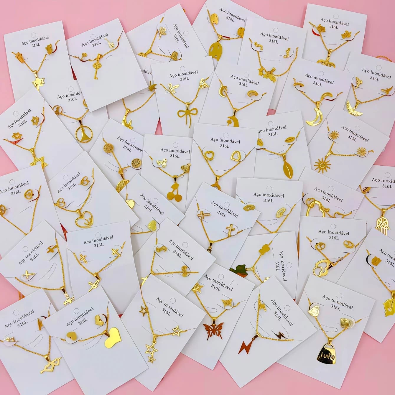 10 ensembles de boucles d'oreilles et collier en acier inoxydable pour femmes, ensemble de fleurs, c