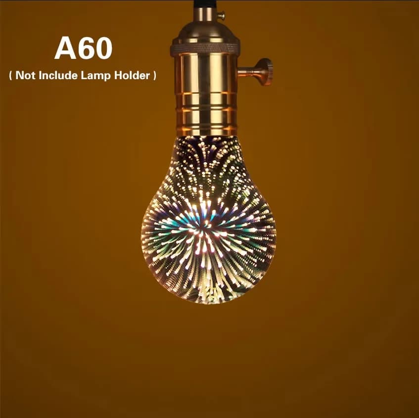 Ampoule G125 G80 E27, lumière de nuit, effet de feux d'artifice, lampe de table, ampoule décorative,