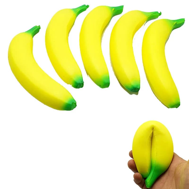 Jouets banane Squishy Anti-stress, Jumbo à montée lente, jouet à presser aux fruits, drôle, Anti-Str