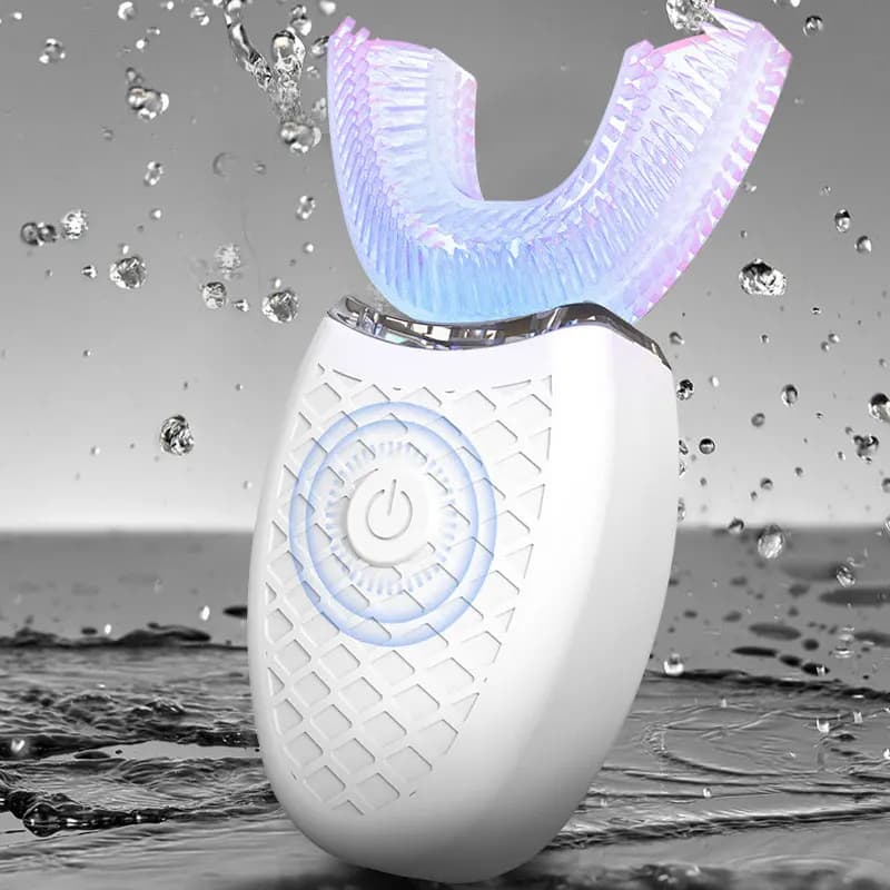 Brosse à dents électrique sonique Type U, tête en silicone, Charge USB automatique intelligente à 36