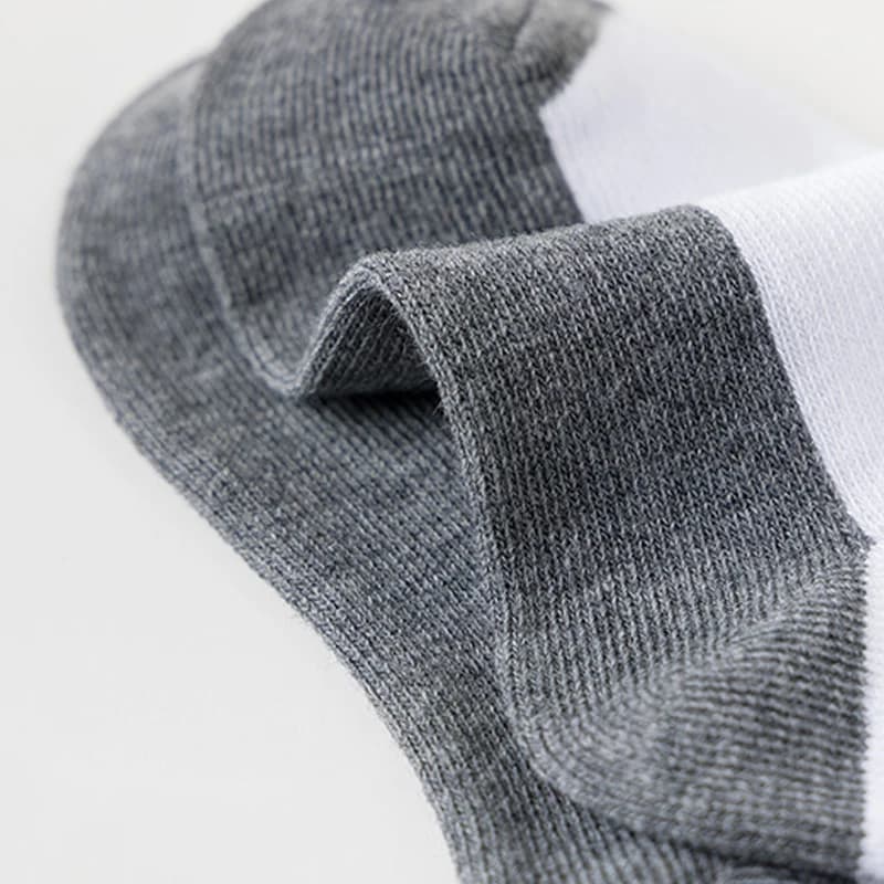 12 paires de chaussettes courtes basique pour enfants - design blanc et gris, respirantes - adaptées