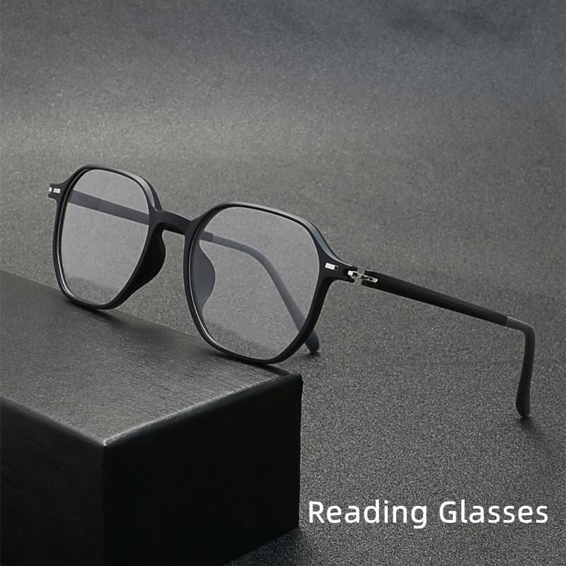 Lunettes photochromiques rétro polygone pour lecture, Anti-lumière bleue, confortables et douces, TR