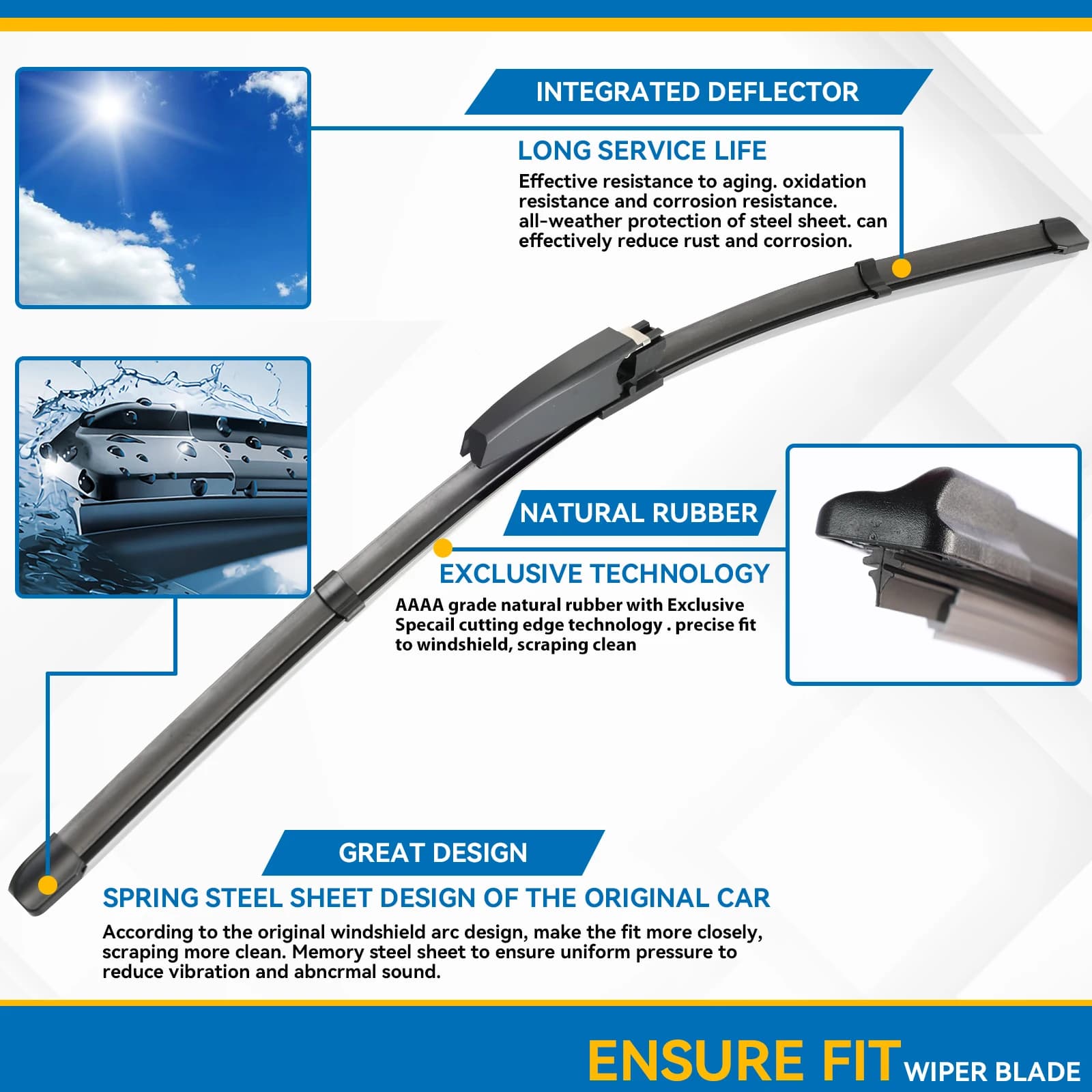 Erick's Wiper-Essuie-glace avant LHD, pour Mercedes Benz CLK-aqWGeneCGeneCLK 200 240 270 280 320 350