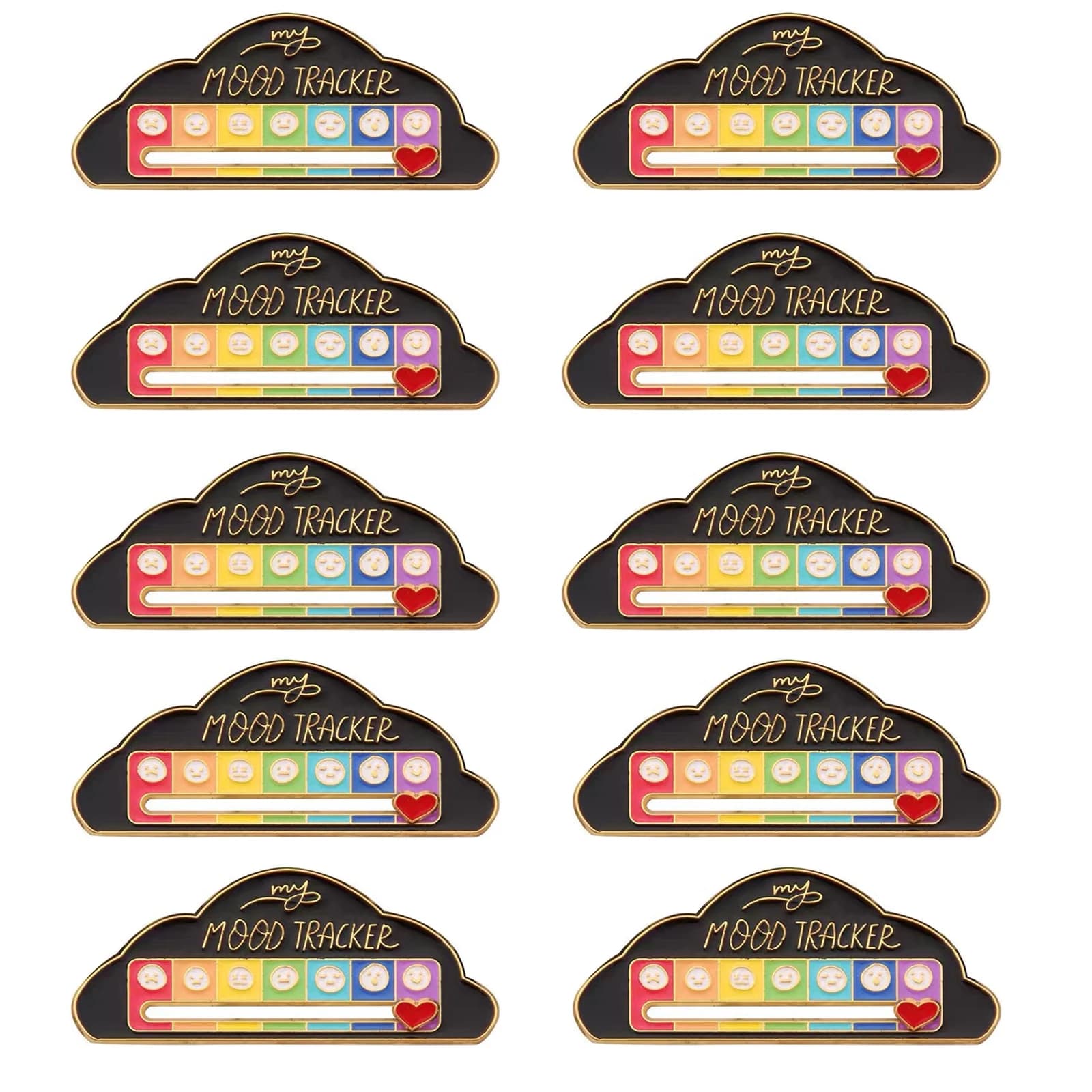 10 pièces mes broches de batterie sociale pour femmes hommes broche d'expression de Conversion d'hum