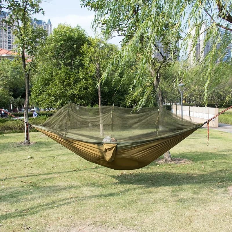 Hamac à Double moustiquaire 300 × 200CM, grande taille, extérieur, Anti-moustique, parapluie, tissu 