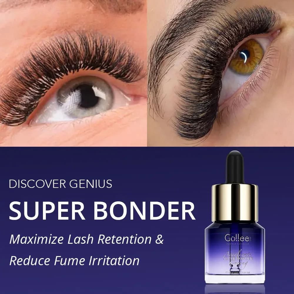 Gollee accélère Super Bonder pour toute colle d'extension de cils, rend l'extension de cils dure plu