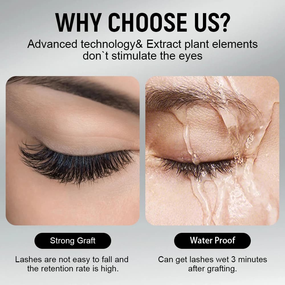 Colle à cils Gollee 0.5-1s séchage rapide, sans latex, 5ml, professionnelle, waterproof, pour extens