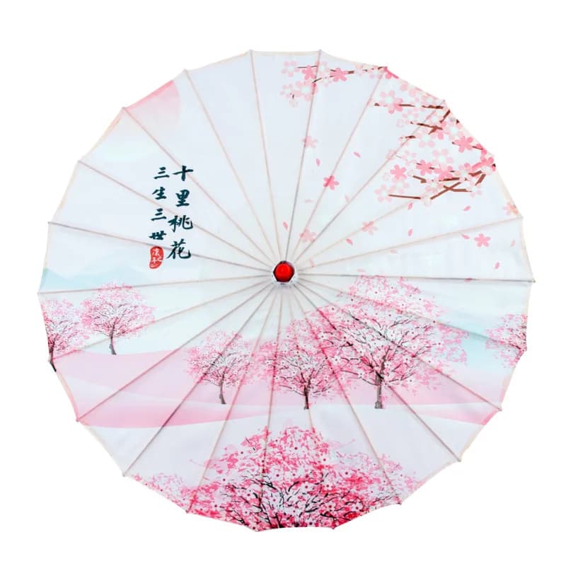 Parapluie en papier huilé de style prairie, performance de danse de style chinois, décoration de pla