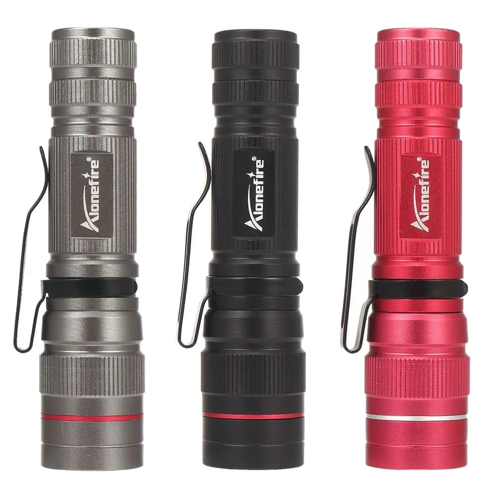 Mini lampe de poche Zoomable 3W, torche Portable, éclairage lumineux, Camping en plein air, randonné